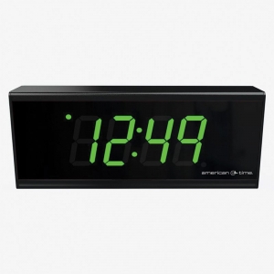 Aluminium Case PoE Digital Clocks 2.5" Green 4 Digit